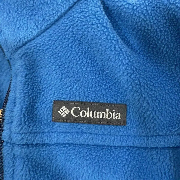 Boy’s Columbia Blue Fleece Full Zip Jacket Outdoors Casual Youth Size L (14/16) - Picture 4 of 5